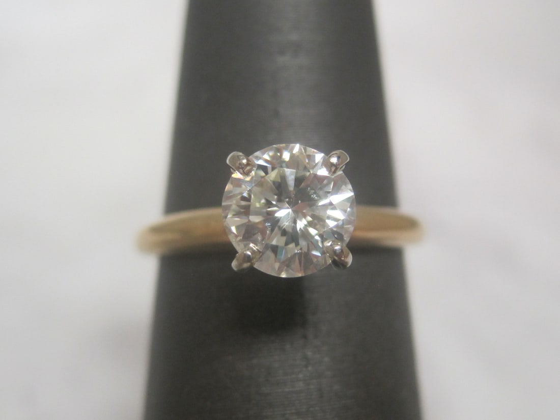 14k Gold 1 Carat Natural Round Brilliant Cut Diamond Ring appraised at $4,825 - 3