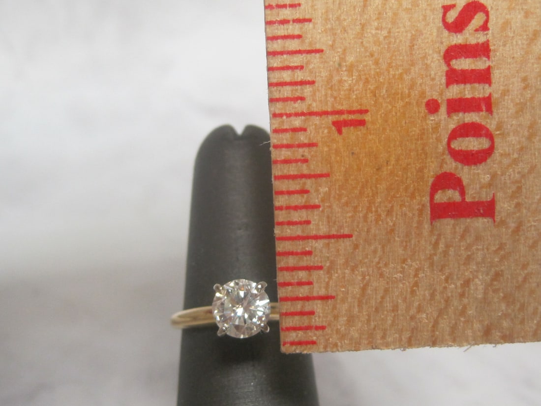 14k Gold 1 Carat Natural Round Brilliant Cut Diamond Ring appraised at $4,825 - 5