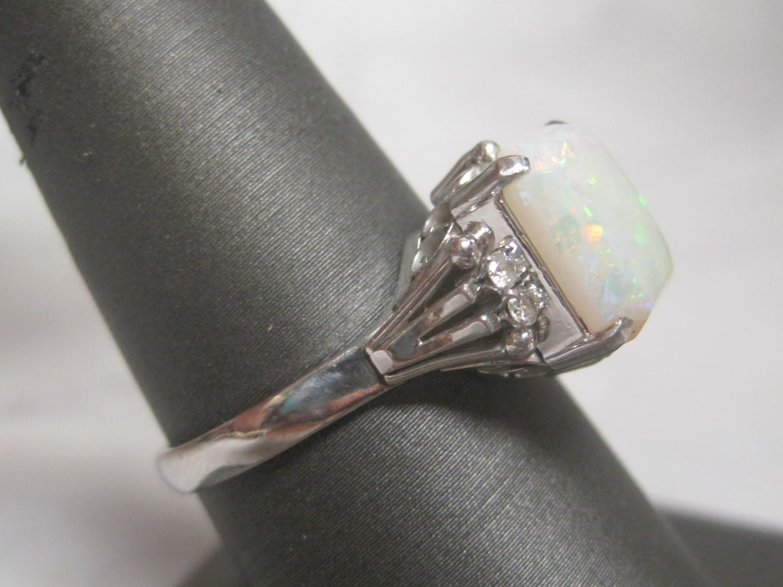 Platinum Opal & Diamond Ring appraised at $2,450 - 3