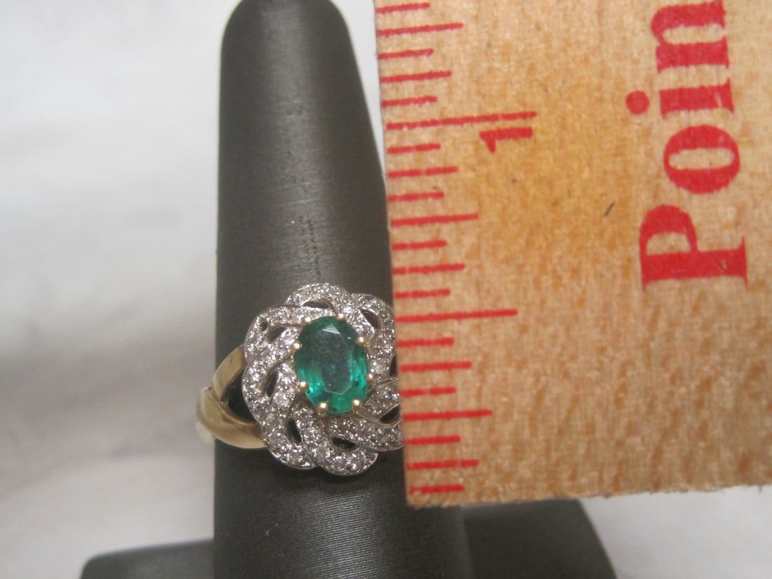 14k Gold Emerald & Diamond Ring appraised at $2,350 - 4
