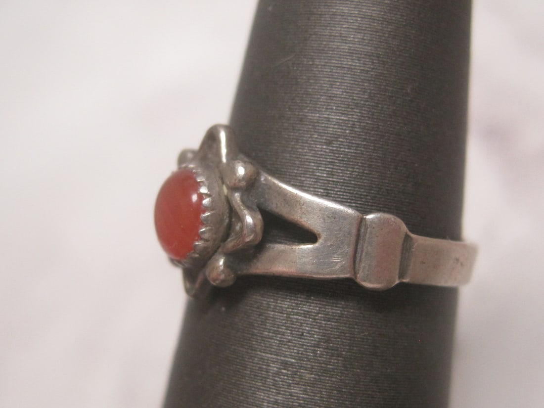 Sterling Silver Southwestern Style Carnelian Ring - 2