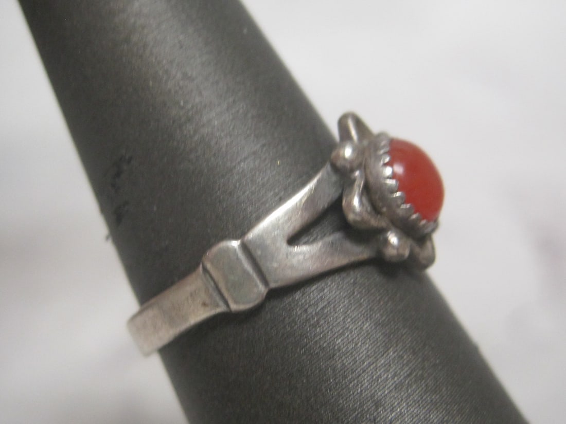 Sterling Silver Southwestern Style Carnelian Ring - 3