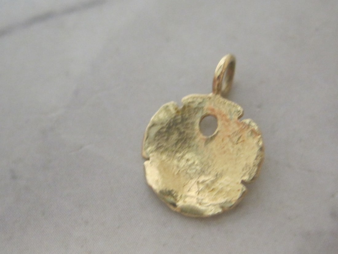 14k Gold Sand Dollar Charm - 2
