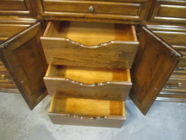 Ethan Allen 12 Drawer 2 Door Dresser w/mirror - 5