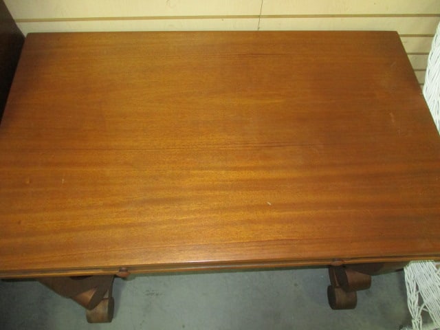 Vtg. Wood Library Table/Writing Desk - 2