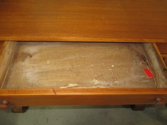 Vtg. Wood Library Table/Writing Desk - 3