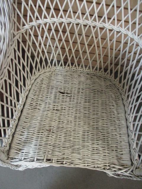 Wicker Occassional Chair White - 3