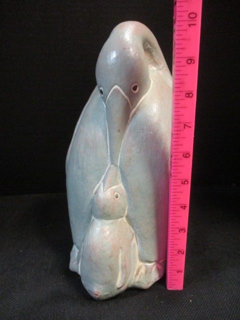 Isabel Bloom Concrete Penguin & Baby Sculpture - 4