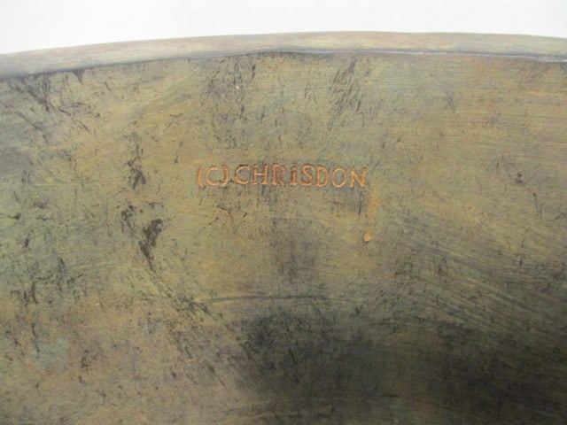 Distressed Finish Lidden urn w/Bird Handles & Bird on Lid - 6