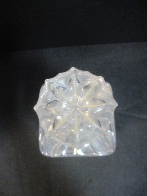 Square Pressed Glass Whiskey Decanter - 4