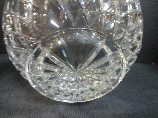 Cut Glass Lead Crystal Centerpiece Bowl w/Scalloped Rim - 3
