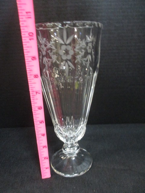 Gorham 'Chantilly Collection' Footed Crystal Vase - 5