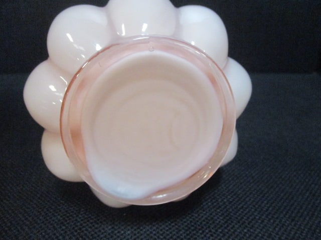 Fenton Art Glass Pink Ruffle Melon Pitcher - 3