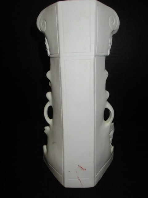 Antique German Handpainted Porcelain Figural Vase - 3