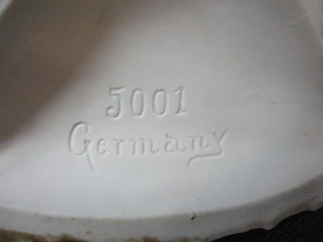 Antique German Handpainted Porcelain Figural Vase - 4