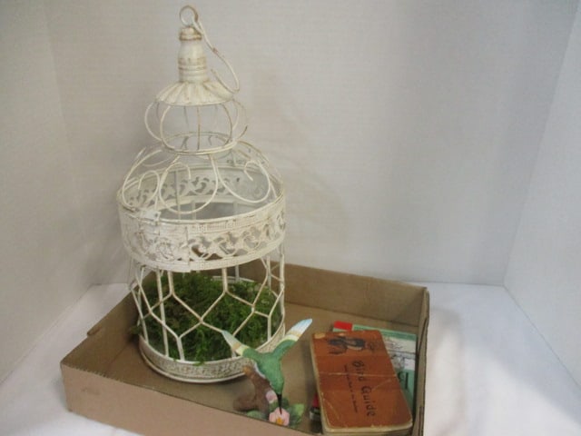 Decorative Bird Cage, Bird Books, Hummingbird Figurine: see all pictures