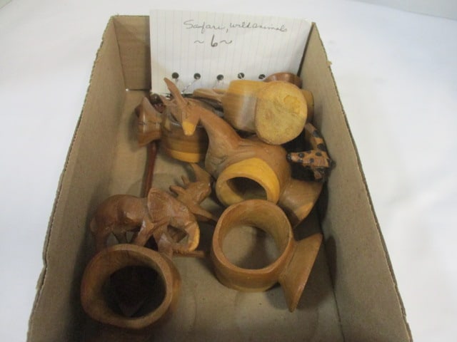 Wood Animal Napkin Rings, etc.: see all pictures