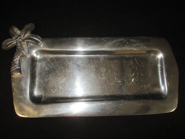 Palm Tree Design Pewter Tray - 2