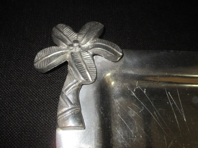Palm Tree Design Pewter Tray - 3
