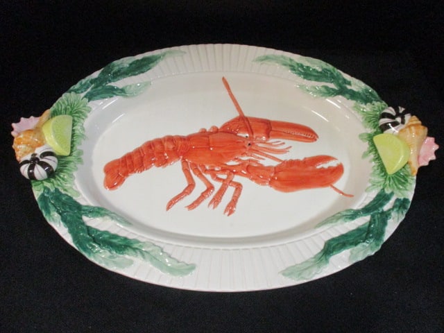 Fitz & Floyd Fish Market Series Lobster Tray w/Applied Handles - 2