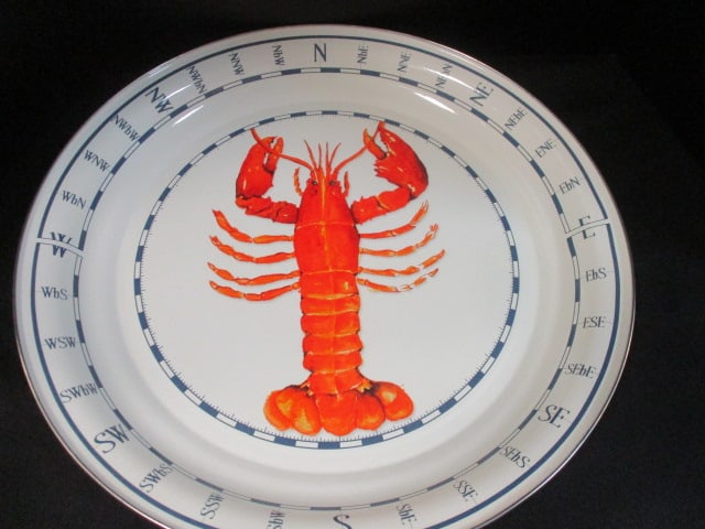 Golden Rabbit Enamelware Platter - 2