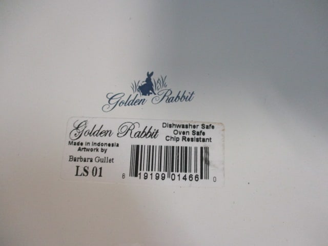 Golden Rabbit Enamelware Platter - 4