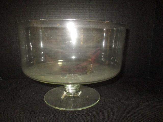 Footed Glass Trifle Bowl: 10" Diameter