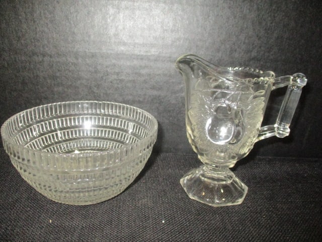 Glass & Crystal Table Grouping-2 Stems, Salt/Pepper, Cruet, etc - 4