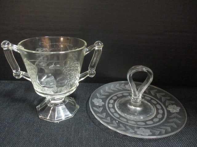 Glass & Crystal Table Grouping-2 Stems, Salt/Pepper, Cruet, etc - 6