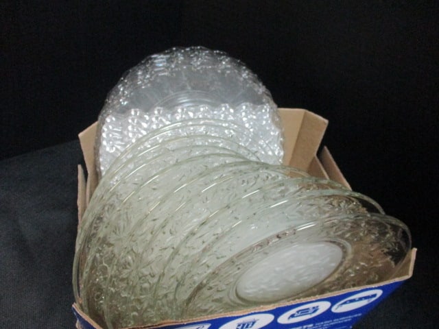 Clear Glass Plates (3 Different Styles) (21 PC): see all pictures