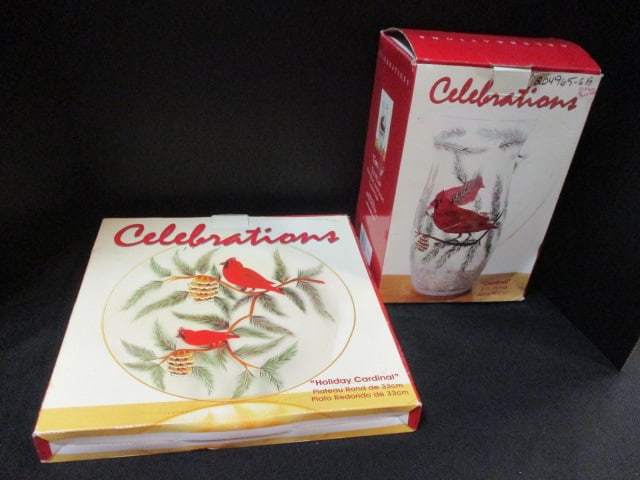 Celebrations 'Cardinal' Pitcher & Platter: .