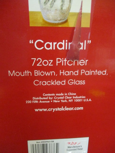 Celebrations 'Cardinal' Pitcher & Platter - 5