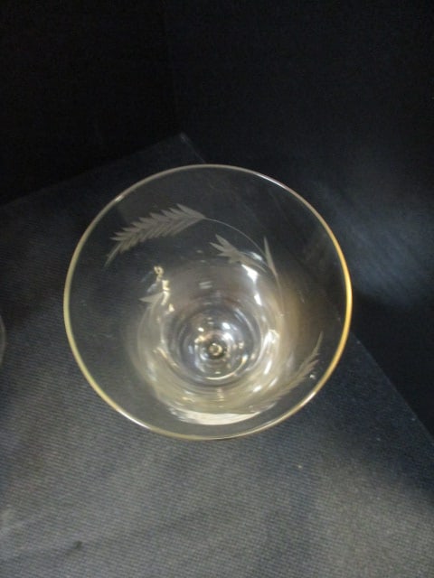 Etched Wheat Crystal Stemware (Lot of 8) - 4