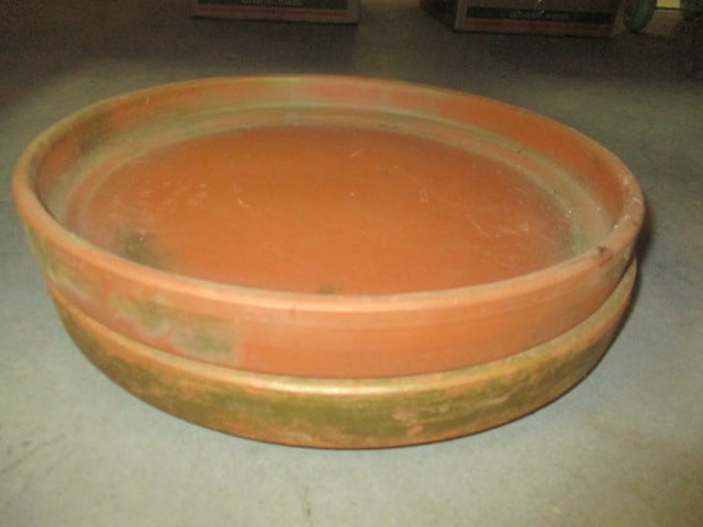 Terracotta/Clay (Lot of 2) Plant Under Trays: 12" Diameter