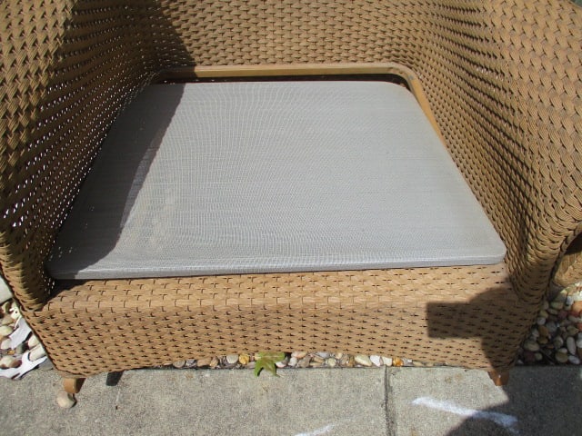 Lloyd Loom Woven Resing Indoor/Outdoor Flared Arm Rocker and Glass Top Side Table - 6