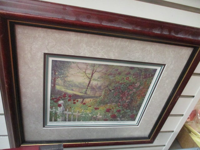Framed and Matted Peter Robson Limited Edition Artist Proof "Summer Fragrance" Print with COA: Pencil Signed and Numbered 11/95 Artist Proof with COA and Artist Bio on back, Framed and matted 17 1/2" x 15 1/2", Local Pickup Only