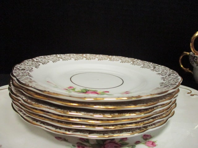 21 Pieces of Rosina Bone China Tea & Biscuit Set - 8