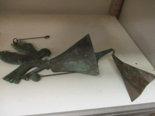 Patinaed Heavy Cast Metal Parrot Bell Wind Chime: approx. 21" long, Heavy Local Pickup Suggested