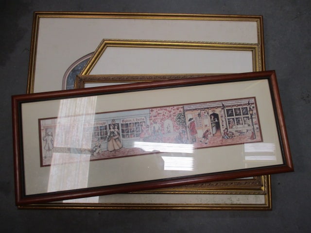 Four Framed and Matted Prints: See pictures and preview for subjects, Local Pickup Only