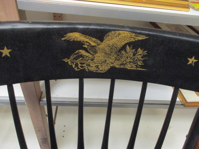 Nichols & Stone Co. 2 Tone Patriotic Series Spindle Back Arm Chair - 2