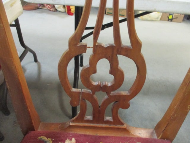Two Vintage Chippendale Style Side Chairs - 4