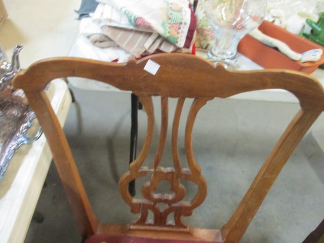 Two Vintage Chippendale Style Side Chairs - 5