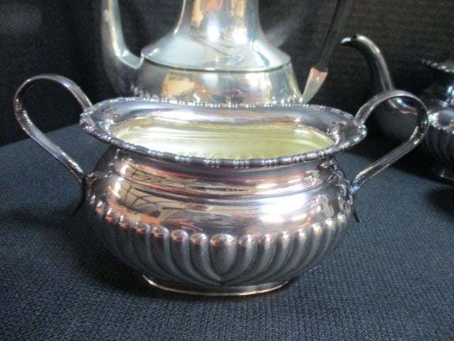 Vintage Victorian William Adams Sheffield England 5 Piece Silverplated Hollowware Coffee/Tea Serv... - 4