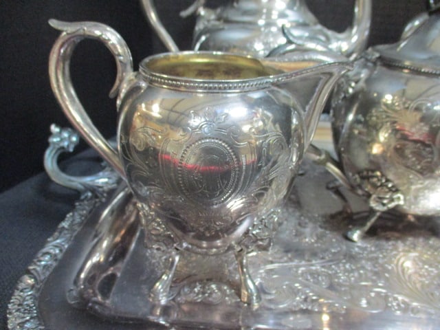Elegant Wilcox Britannia Co. Victorian 6 Piece Silverplated Coffee/Tea Service - 4