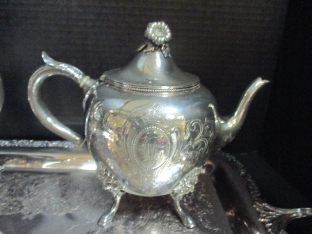 Elegant Wilcox Britannia Co. Victorian 6 Piece Silverplated Coffee/Tea Service - 8