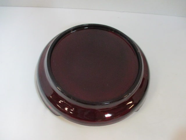 Midcentury Ruby Red Glass Punch Bowl Set - 8