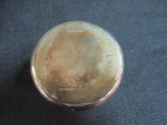 Theodore B. State Sterling Silver Flora Embossed Trinket/Pill Box - 6