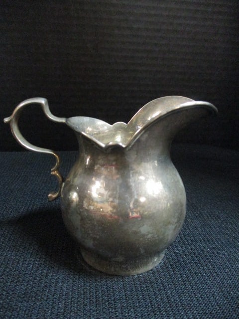 Sterling Silver Creamer and Open Sugar Bowl - 2