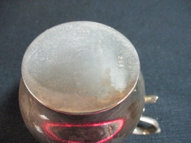 Sterling Silver Creamer and Open Sugar Bowl - 4