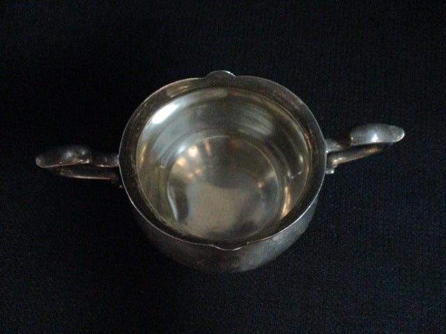 Sterling Silver Creamer and Open Sugar Bowl - 7